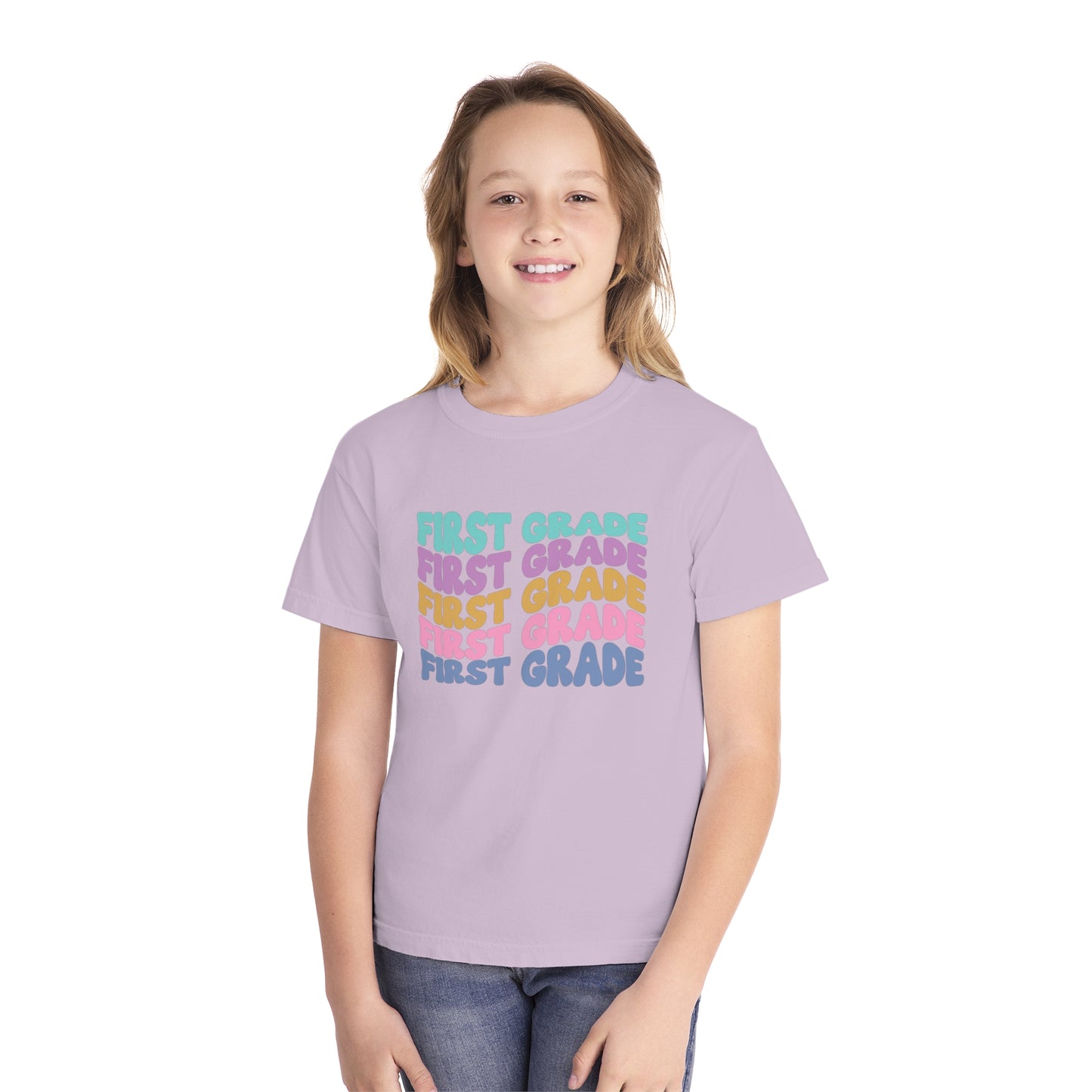 *Youth FIRST Grade Wavy Tee *7 Colors (XS-XL)