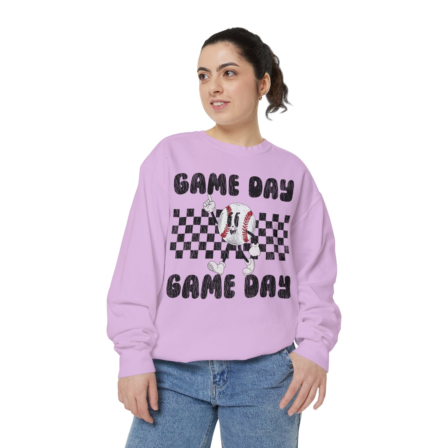 *Game Day Baseball Mascot Comfort Colors Sweatshirt (S-2X)