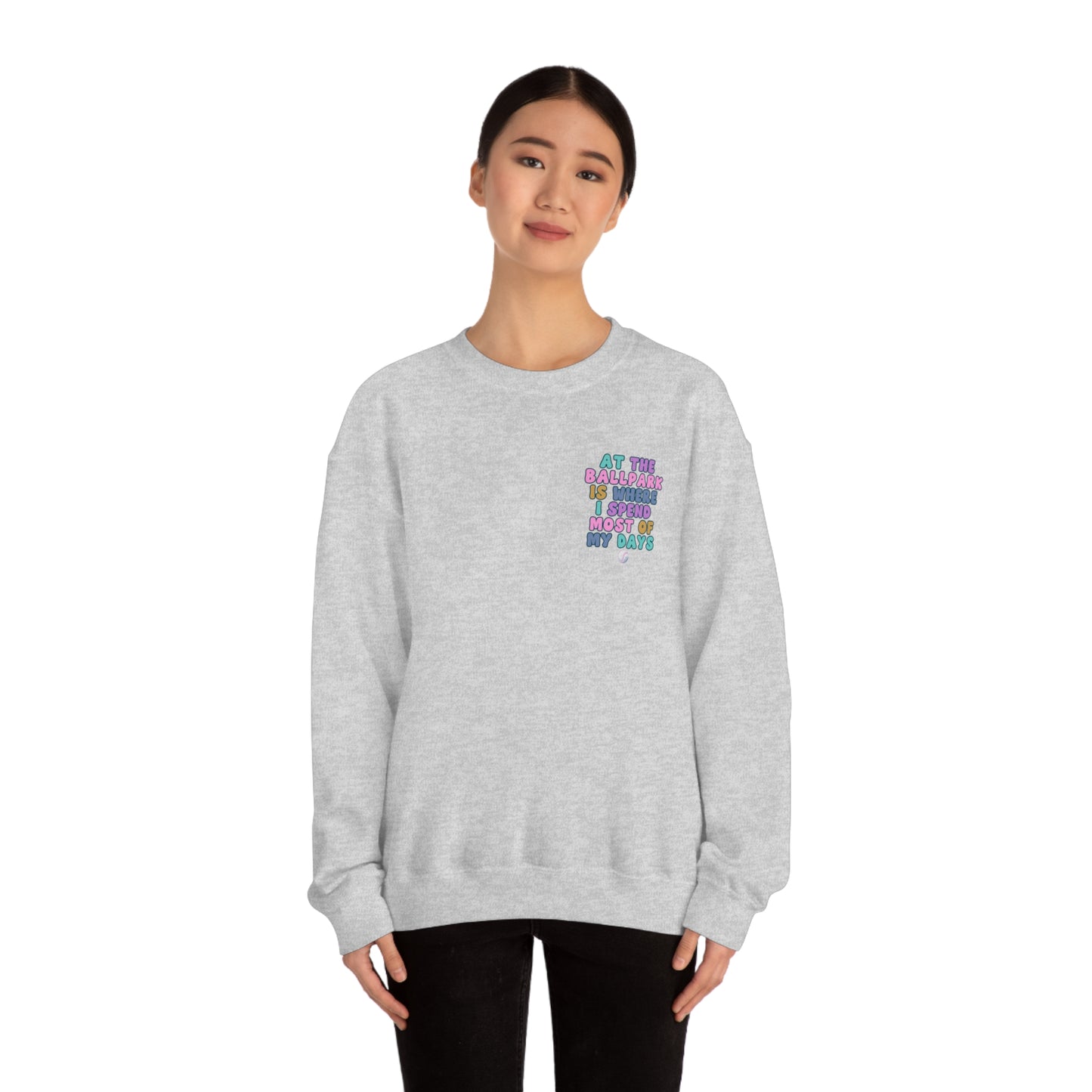 *At the Ballpark Sweatshirt Back Print *5 Colors (S-5X)