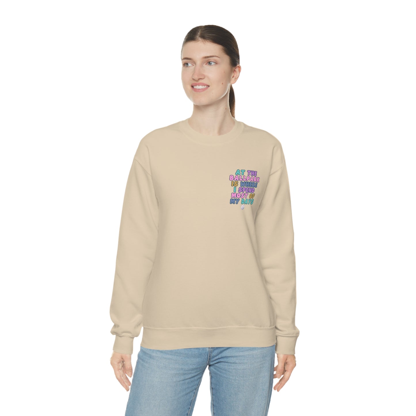*At the Ballpark Sweatshirt Back Print *5 Colors (S-5X)