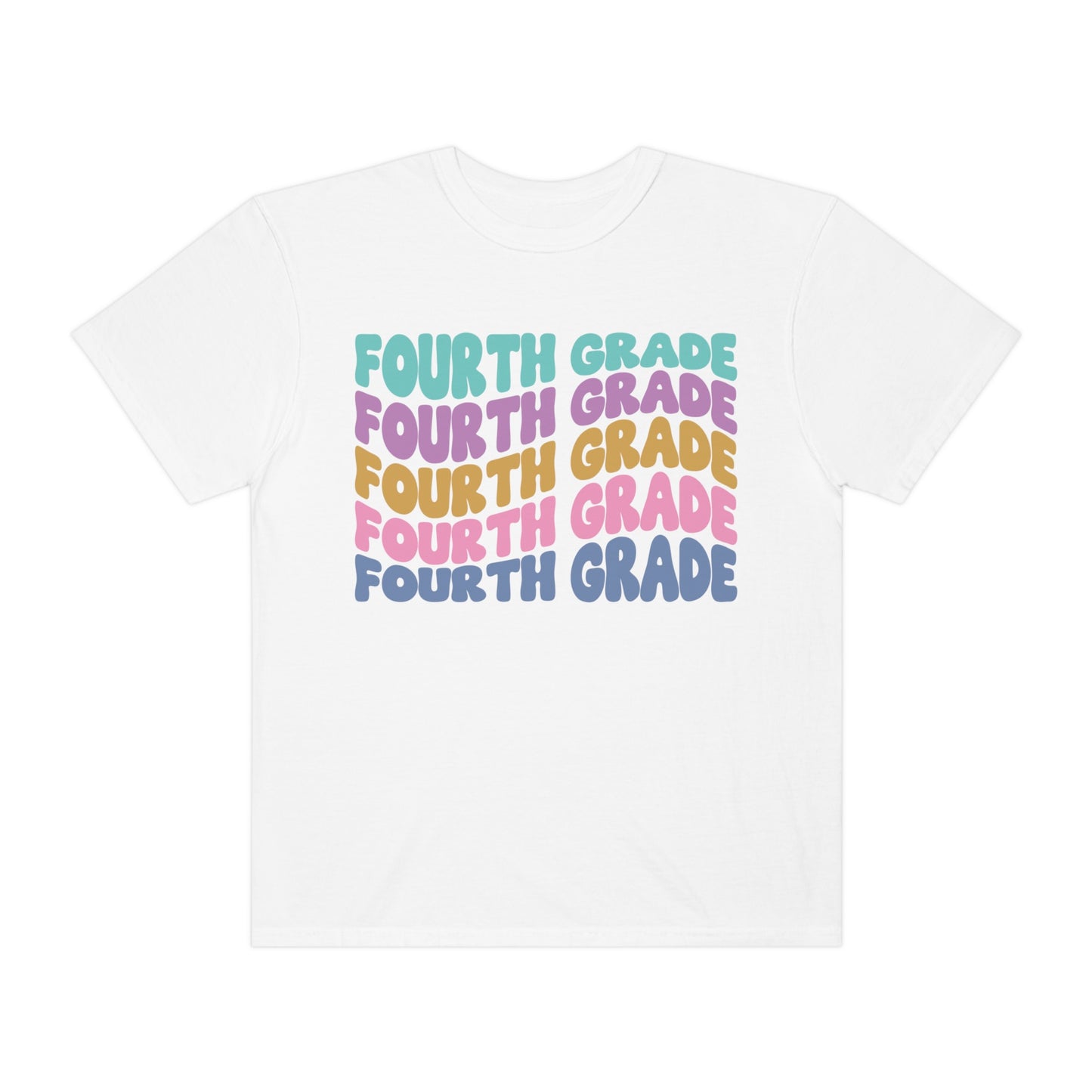 *Personalized FOURTH Grade Wavy Tee *8 Colors (S-4X)