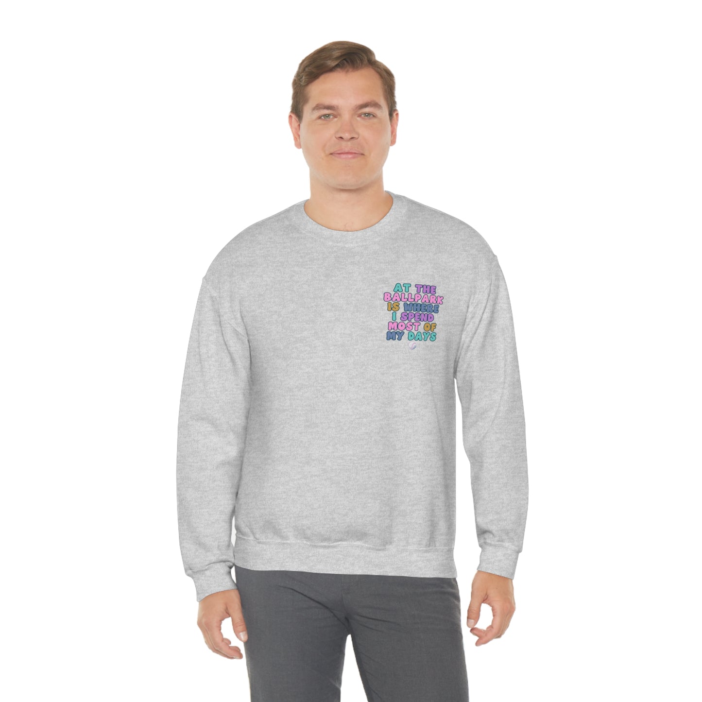*At the Ballpark Sweatshirt Back Print *5 Colors (S-5X)
