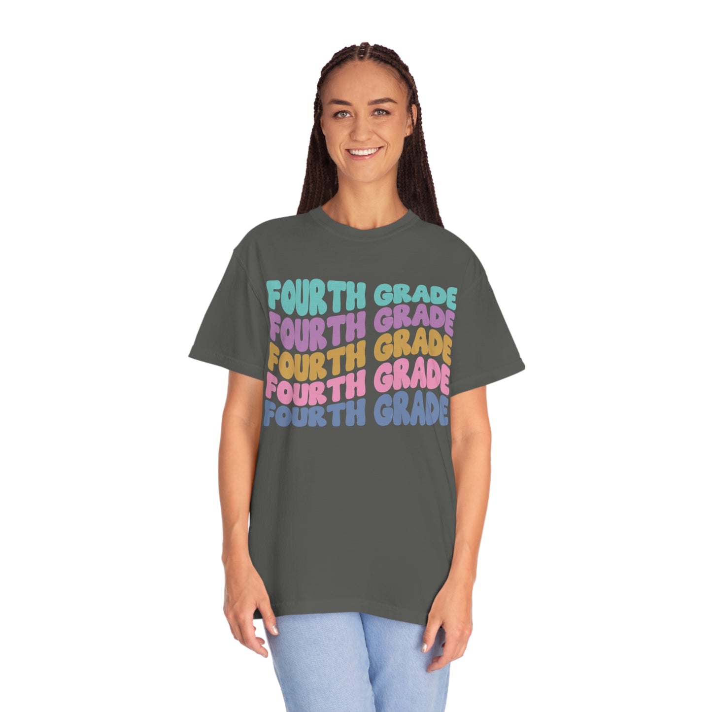 *Personalized FOURTH Grade Wavy Tee *8 Colors (S-4X)