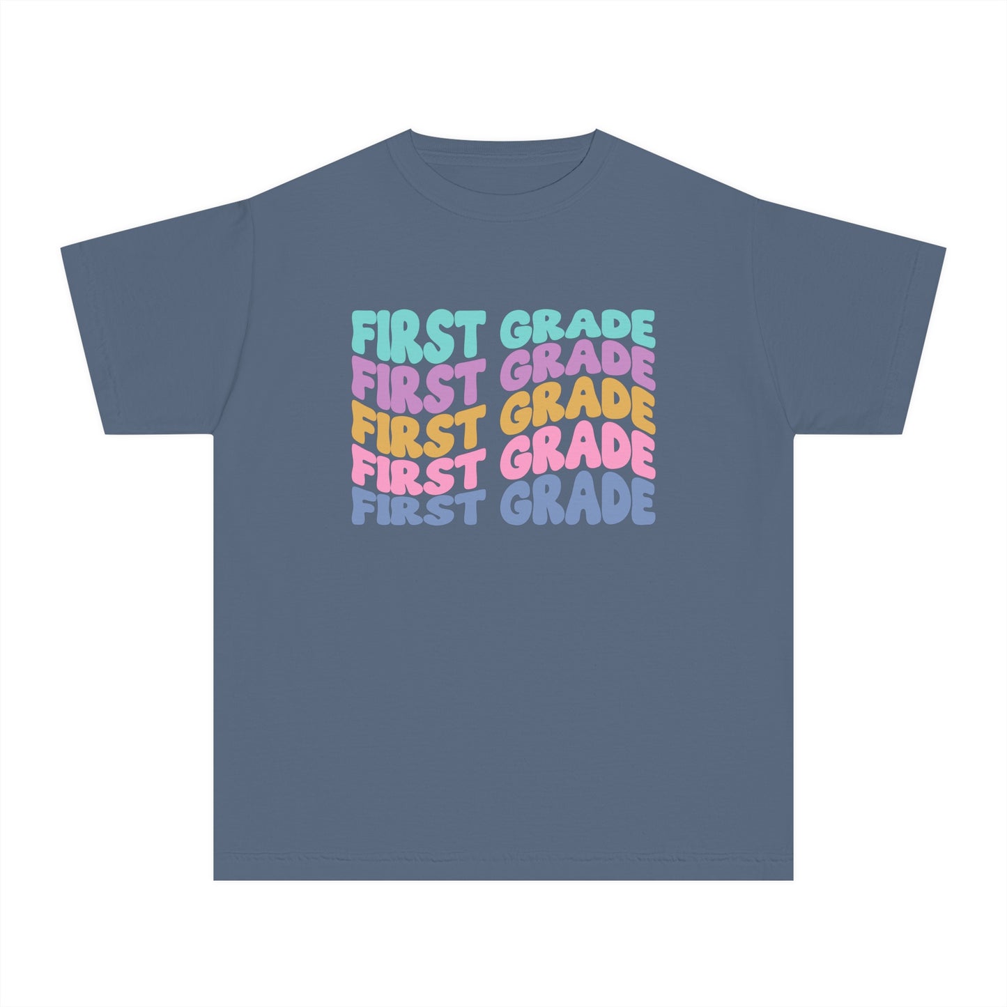 *Youth FIRST Grade Wavy Tee *7 Colors (XS-XL)