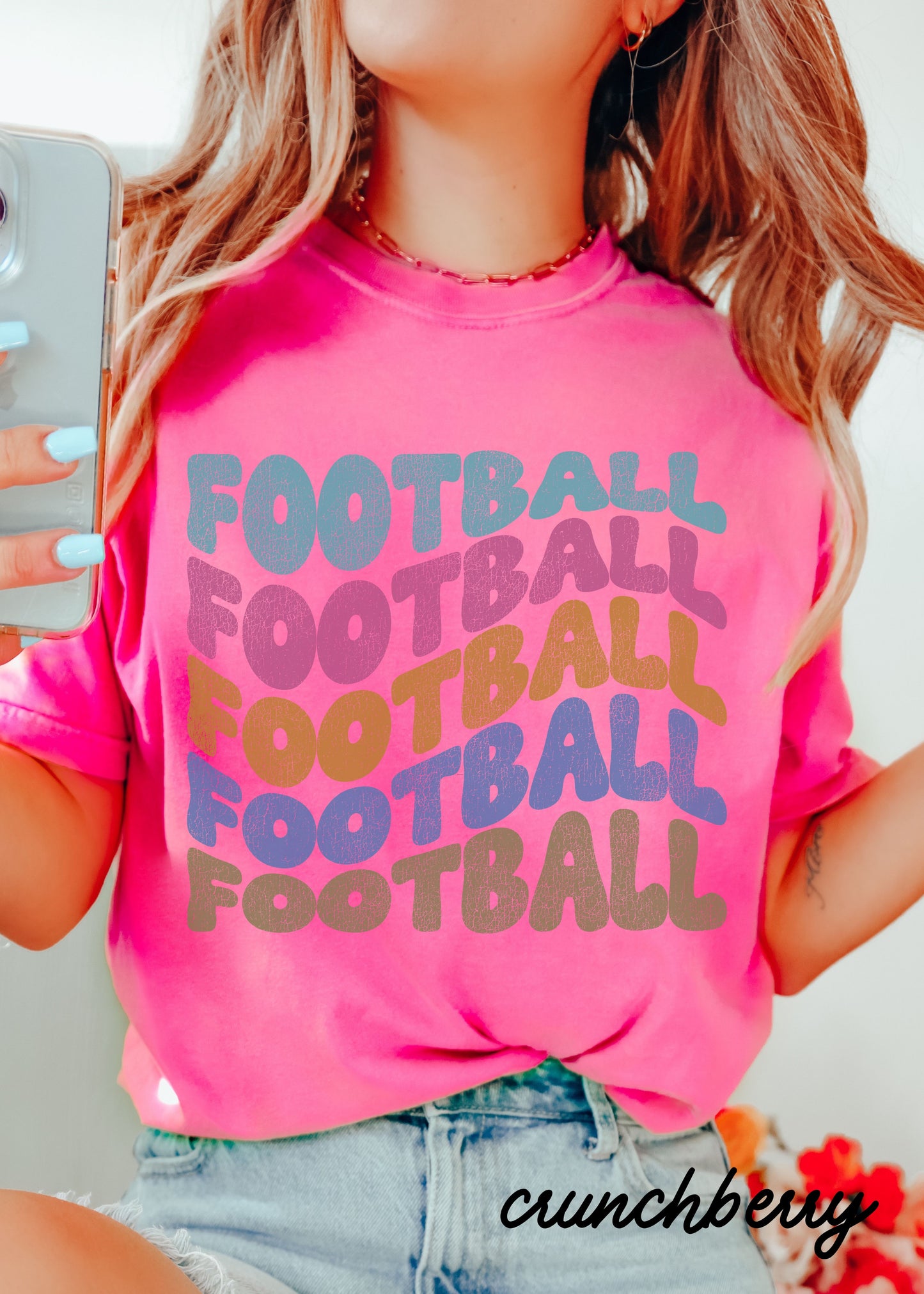 *FOOTBALL Wavy Tee 9 Colors (S-4X)