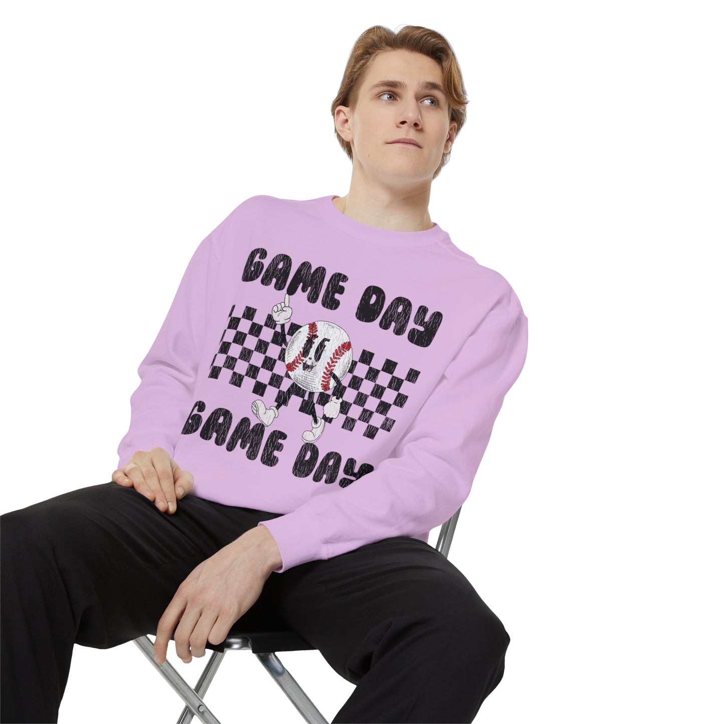 *Game Day Baseball Mascot Comfort Colors Sweatshirt (S-2X)
