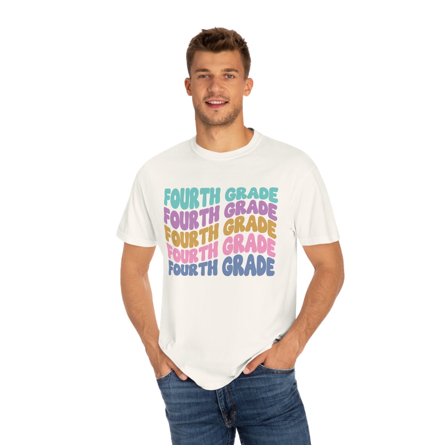 *Personalized FOURTH Grade Wavy Tee *8 Colors (S-4X)