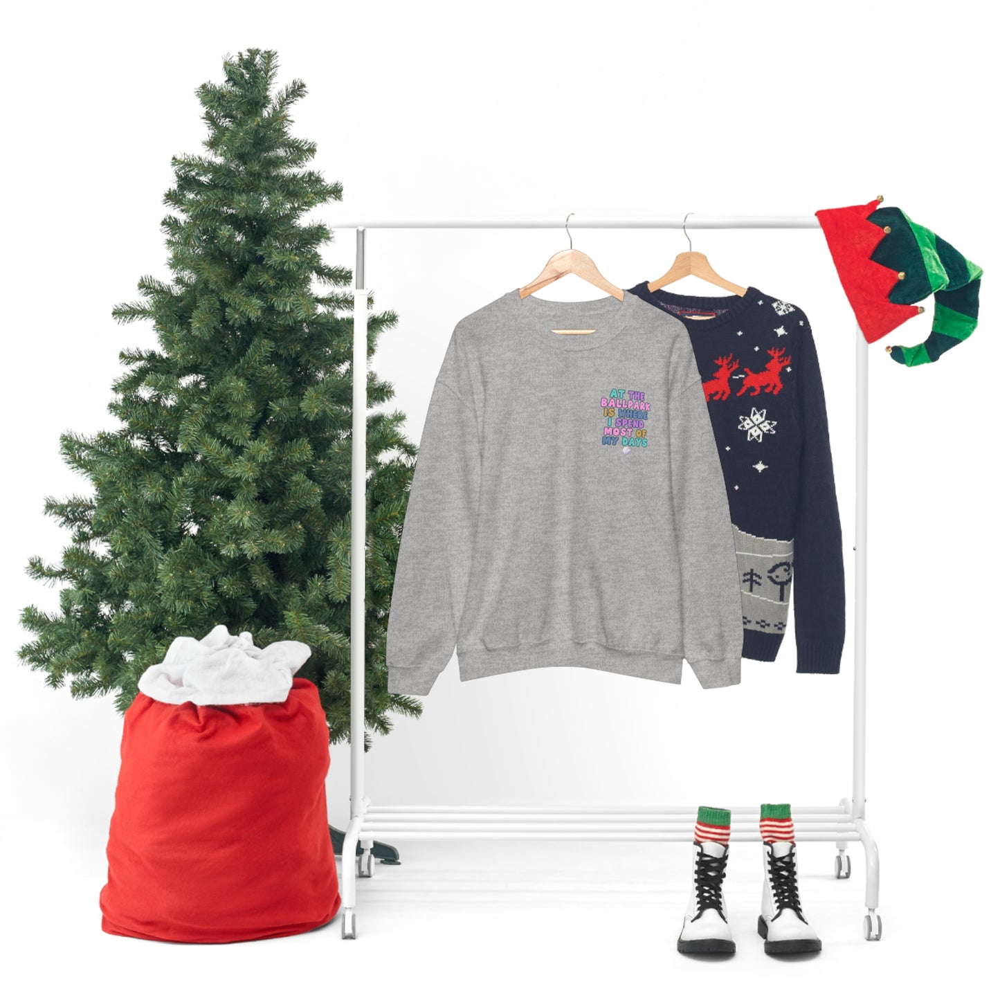 *At the Ballpark Sweatshirt Back Print *5 Colors (S-5X)