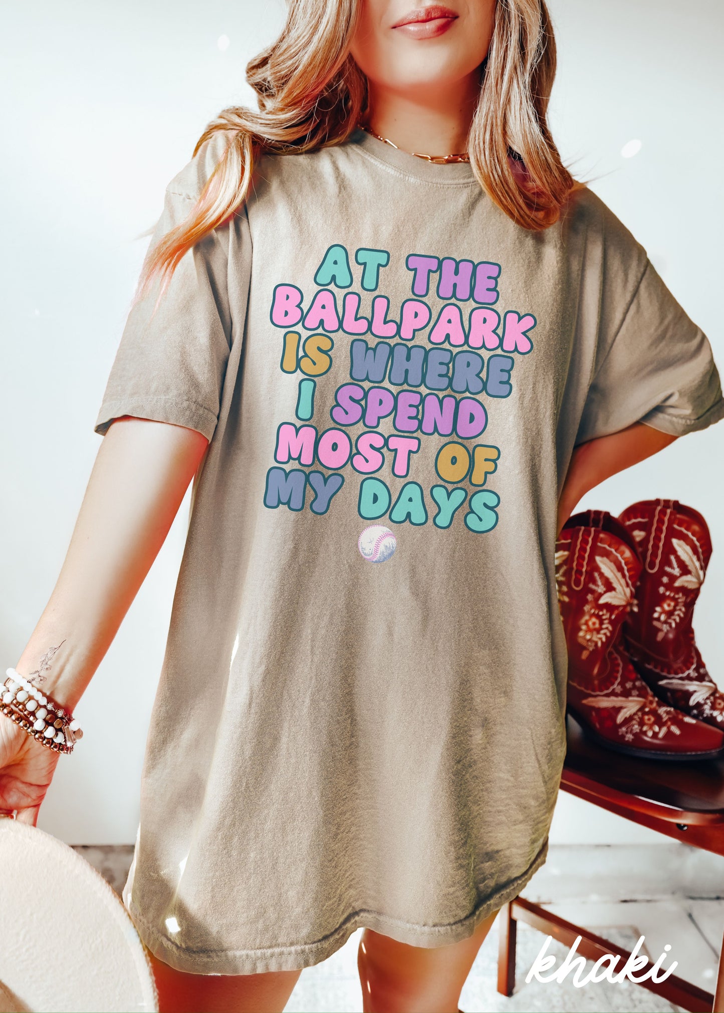 *At the Ballpark Tee *11 Colors (S-4X)