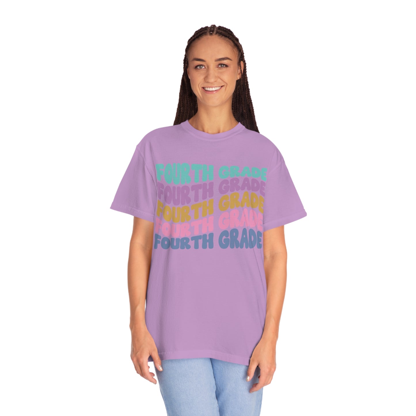 *Personalized FOURTH Grade Wavy Tee *8 Colors (S-4X)