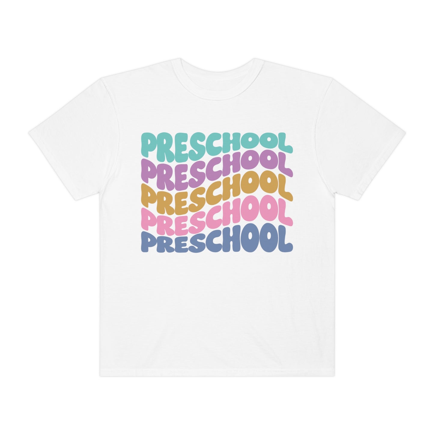 *Personalized PRESCHOOL Grade Wavy Tee *8 Colors (S-4X)