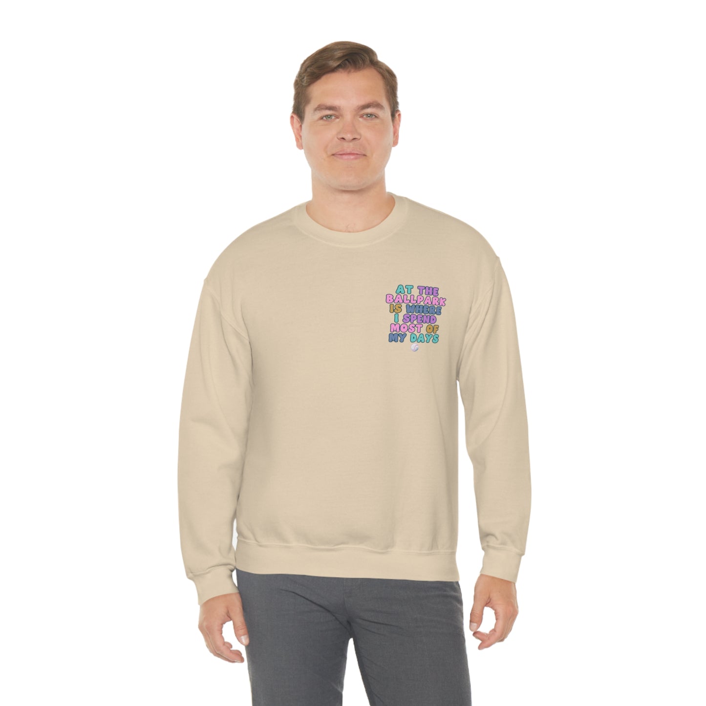 *At the Ballpark Sweatshirt Back Print *5 Colors (S-5X)