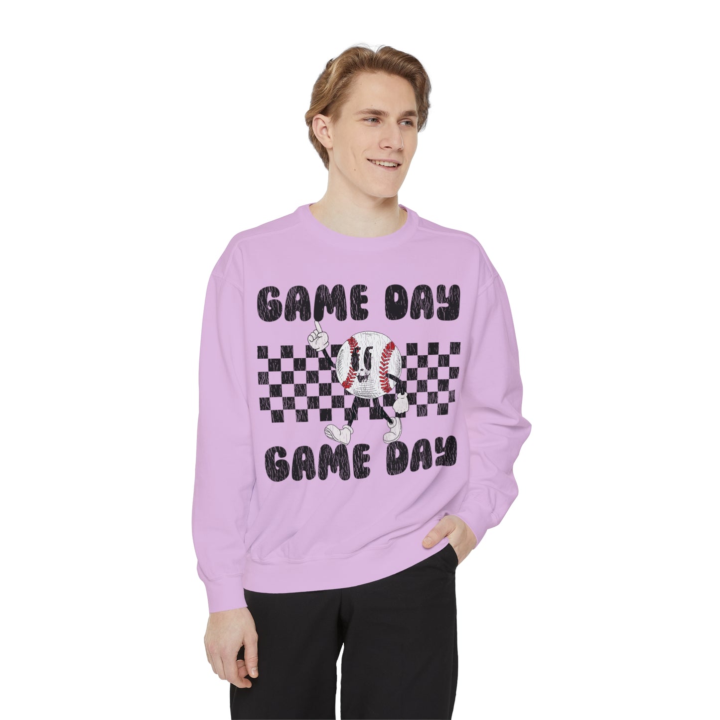 *Game Day Baseball Mascot Comfort Colors Sweatshirt (S-2X)