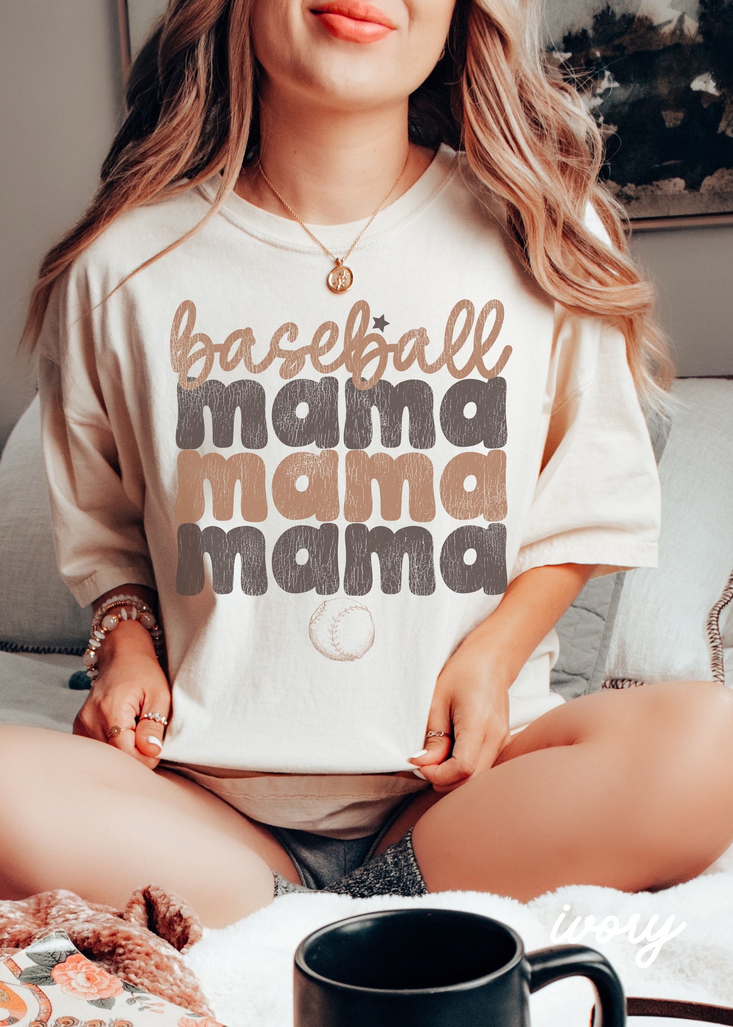 *Baseball Mama Two Toned Tee *3 Colors (S-4X)