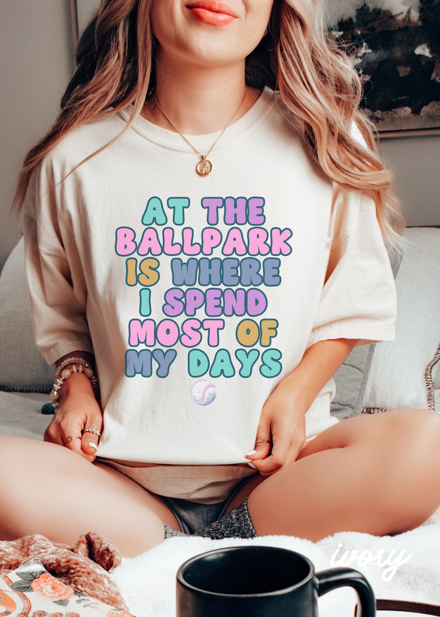 *At the Ballpark Tee *11 Colors (S-4X)