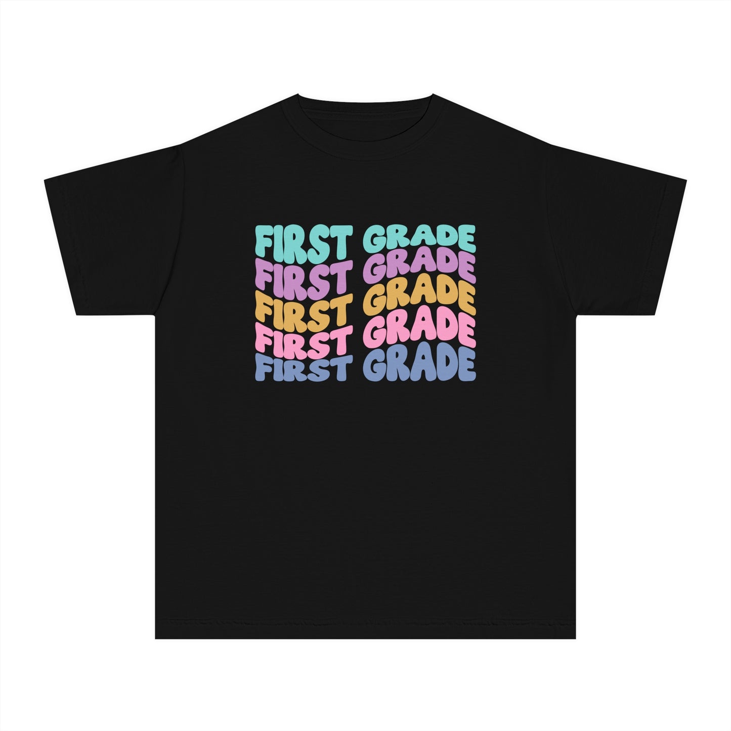 *Youth FIRST Grade Wavy Tee *7 Colors (XS-XL)