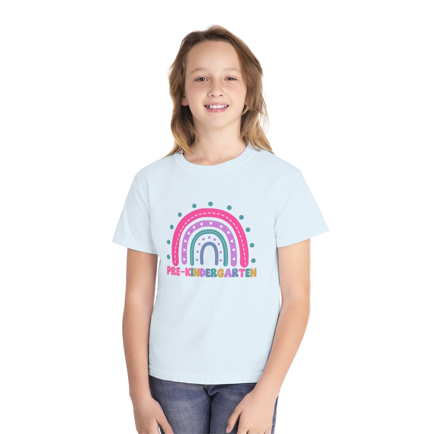 *Youth PRE-K Grade Rainbow Tee *8 Colors (XS-XL)