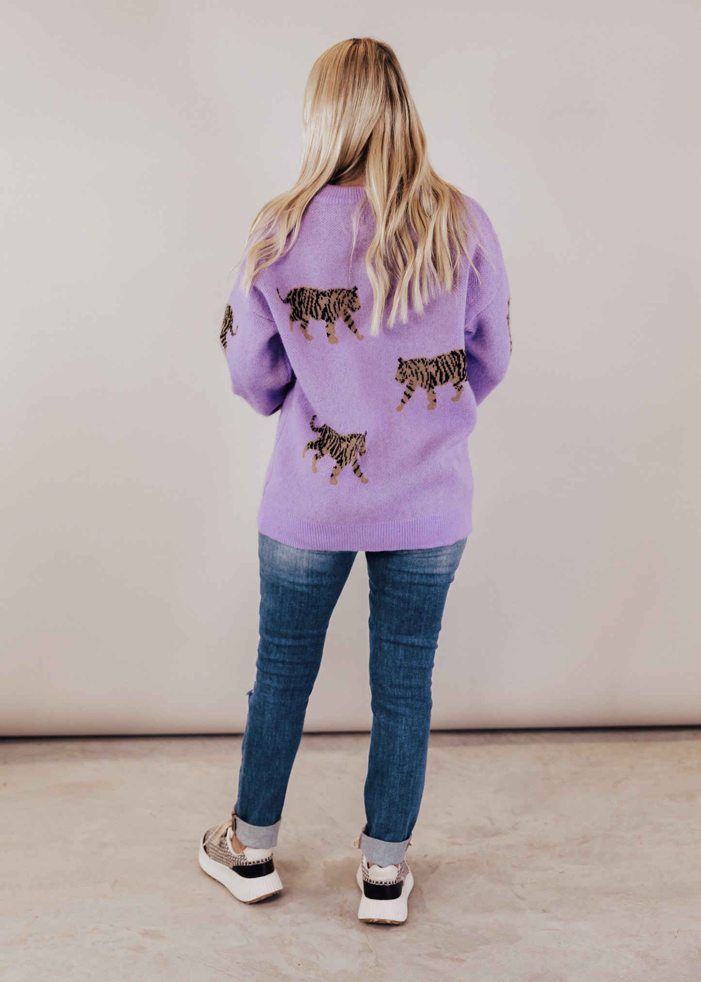 Tiger Purple Sweater (S-XL) *PURPLE