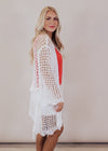 Pol Belted Chunky Knit cardigan *WHITE