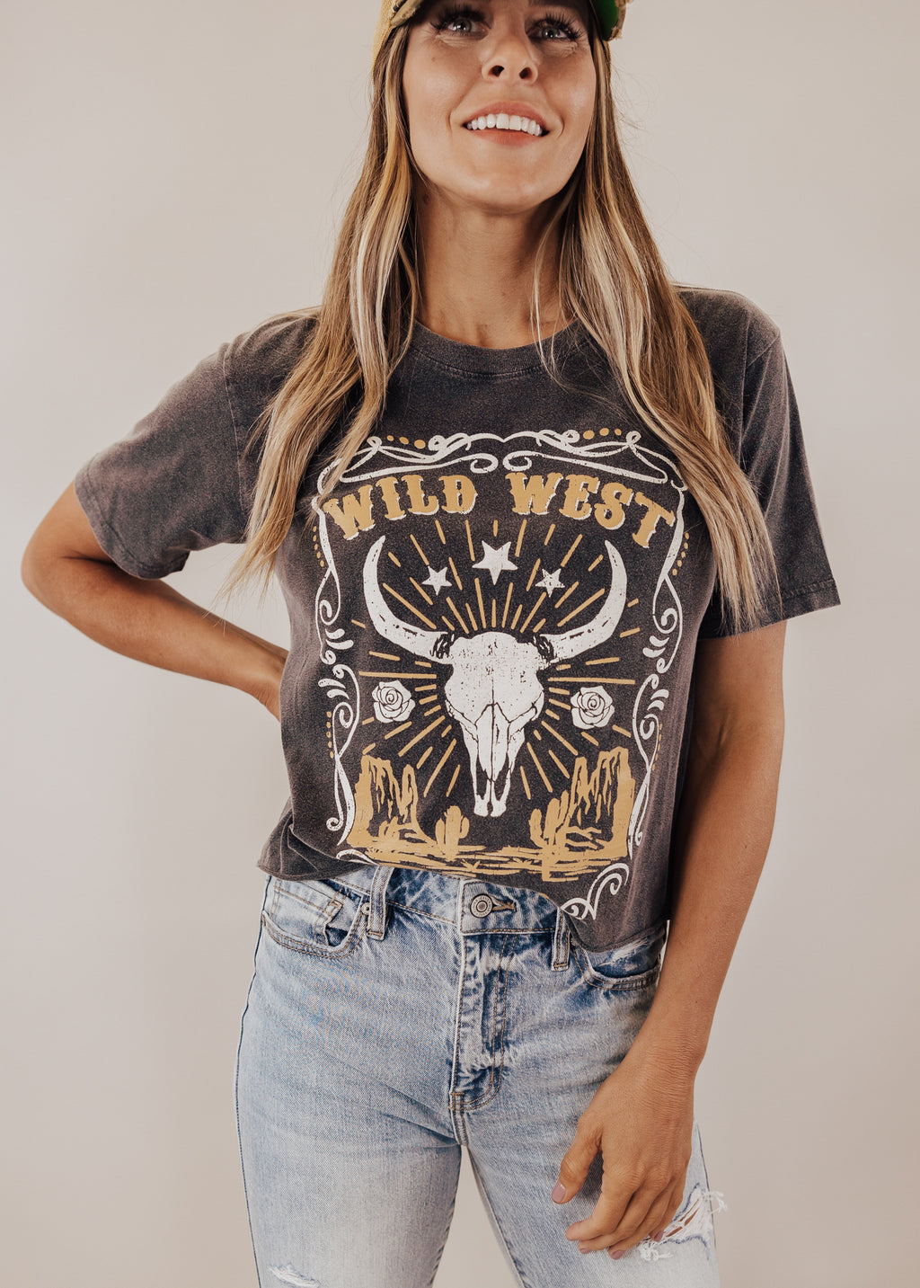 #86 Wild West Rodeo Crop Top *VINTAGE BLACK
