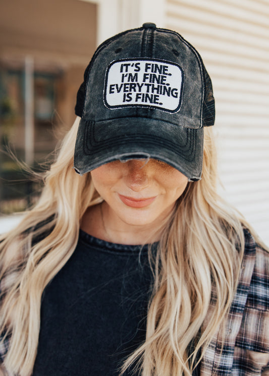 It's Fine Cap *BLACK