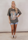 #60 Relaxed Distressed World Tour Top *OLIVE
