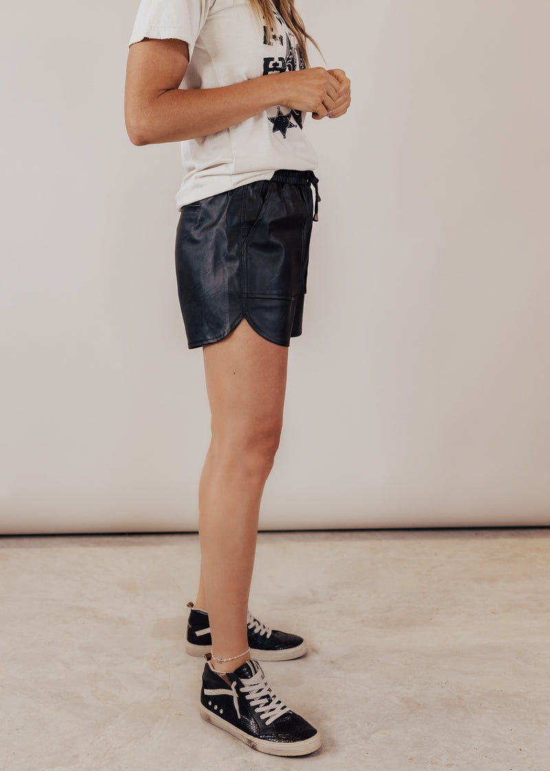 Girdy Faux Leather Shorts (S-3X) *BLACK