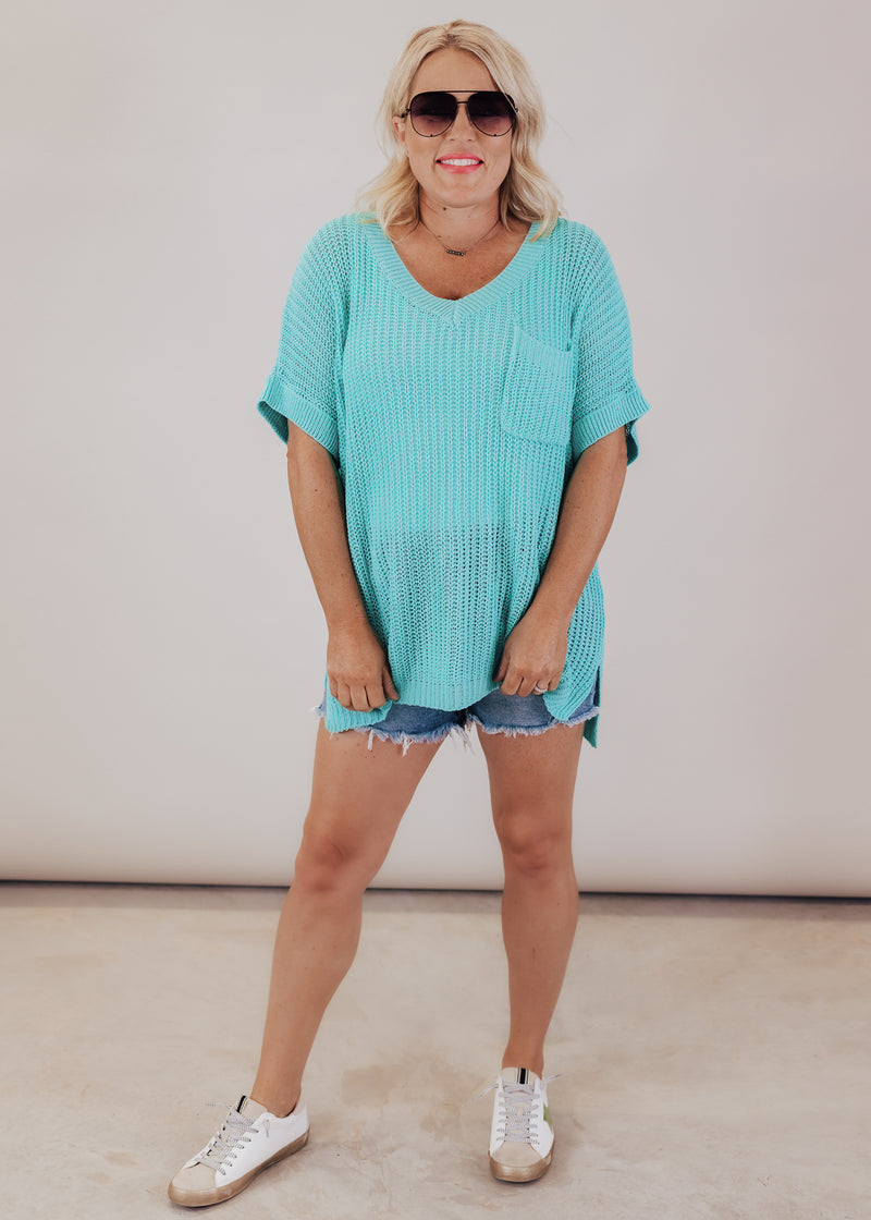 Oversized Nora Knit Top (S-XL) *MINT