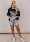 #61 Relaxed Distressed World Tour Top (S-3X) *BLACK