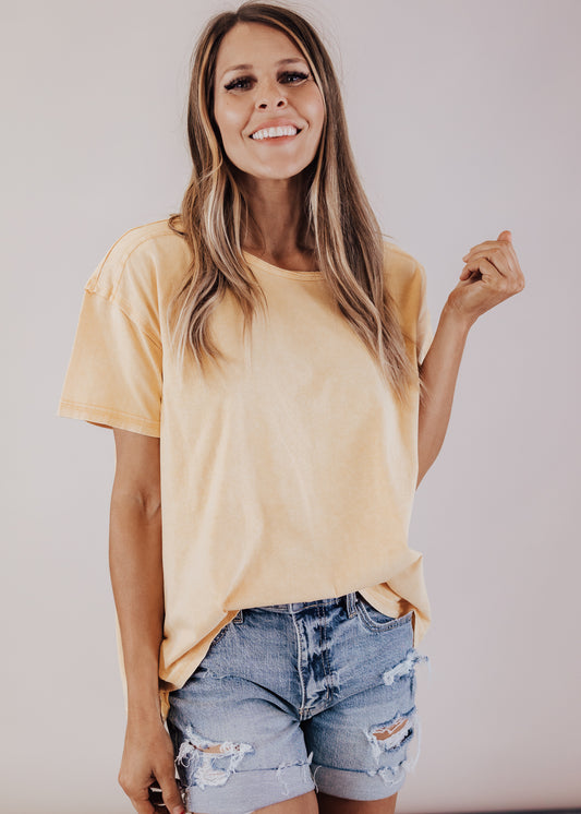 Randi Boxy Top *MINERAL YELLOW