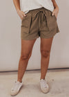 Tina Linen Shorts (S-3X) *OLIVE