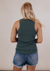Marie Fitted Rib Top *DARK OLIVE