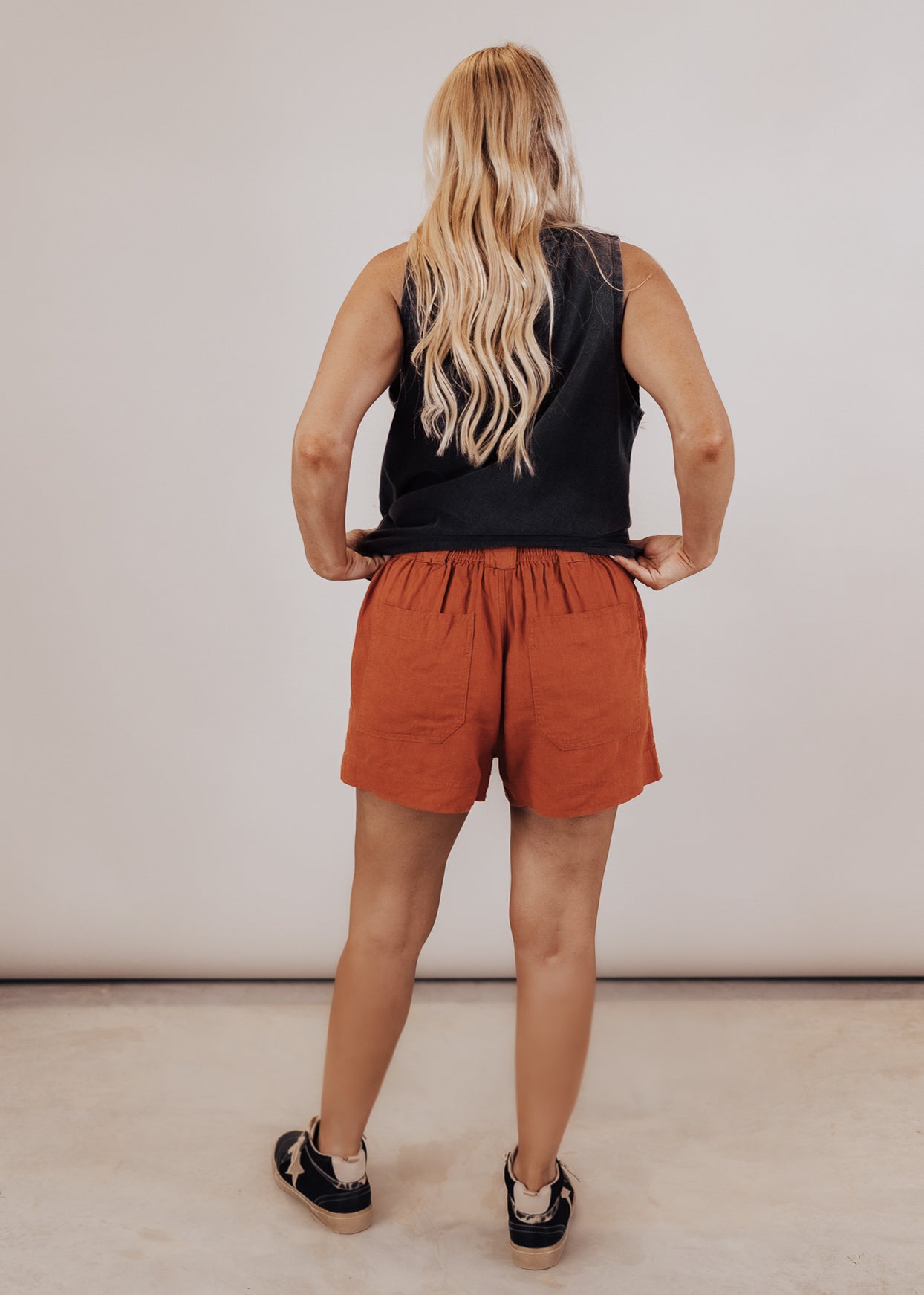 Rope Belt Shorts *RUST