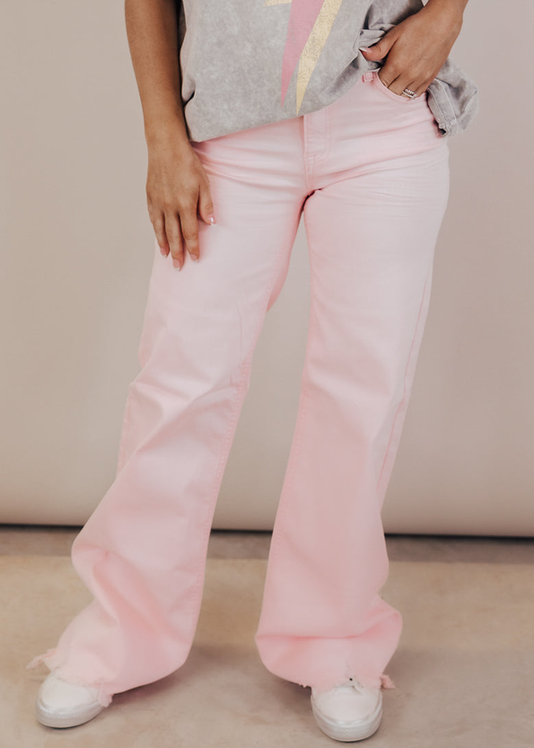 Risen NON DISTRESSED Light Pink Jeans (0-15)