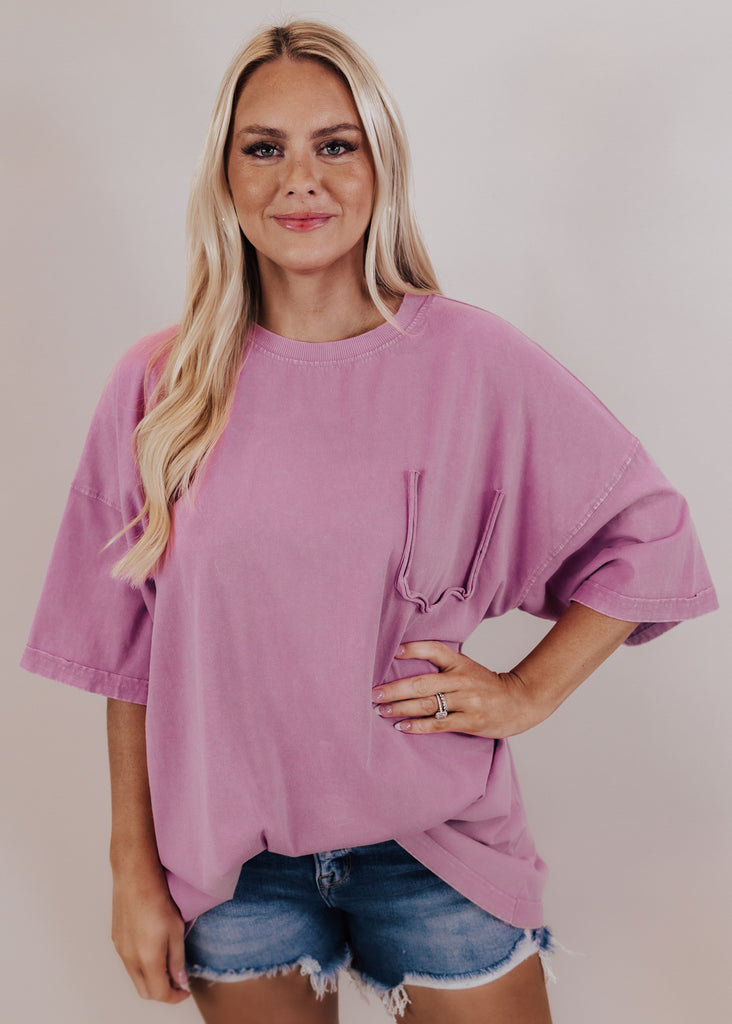 Kelly Oversized Top (CAN FIT XL) *DARK PINK