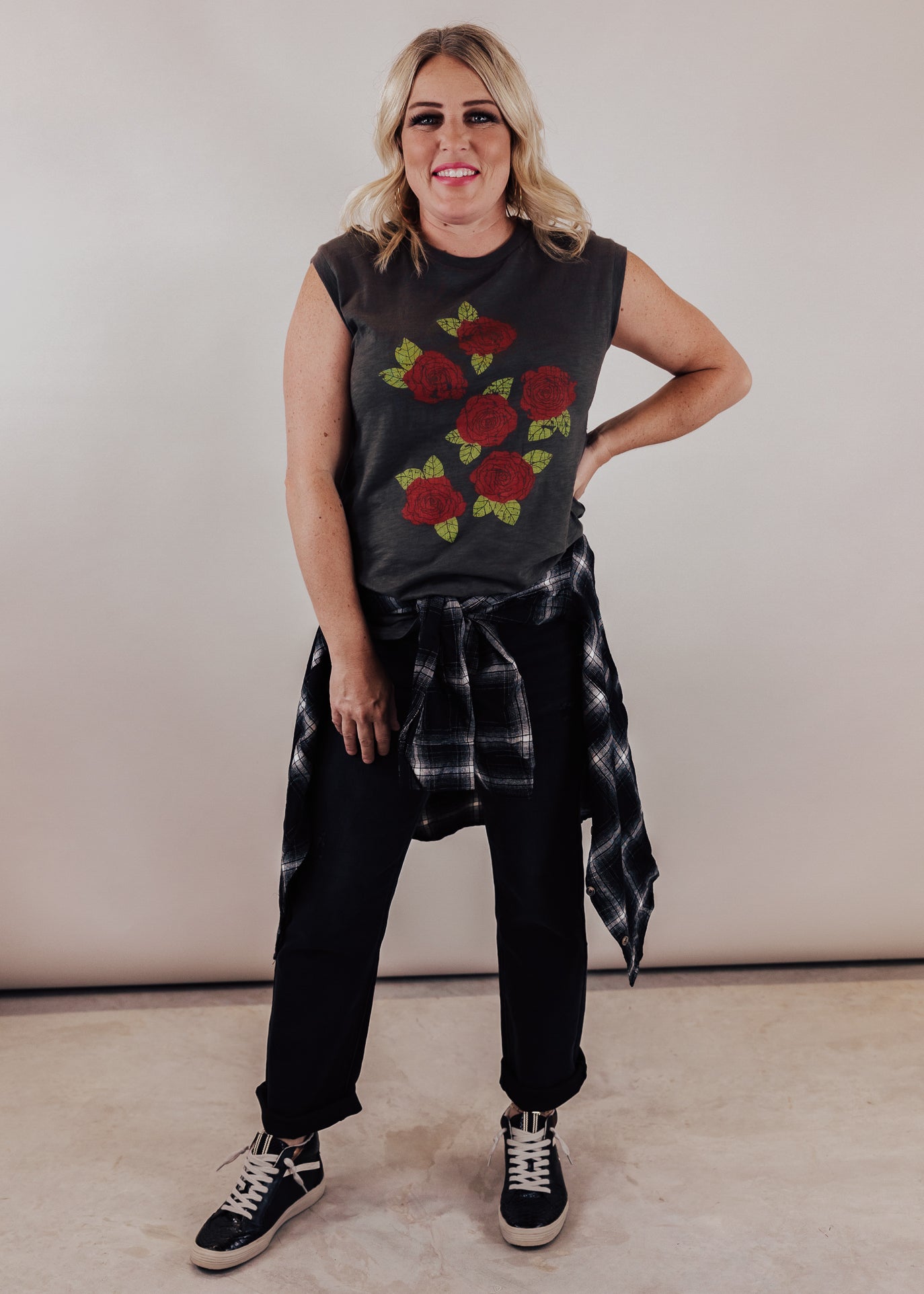 Rose Tank (S-XL) *CHARCOAL