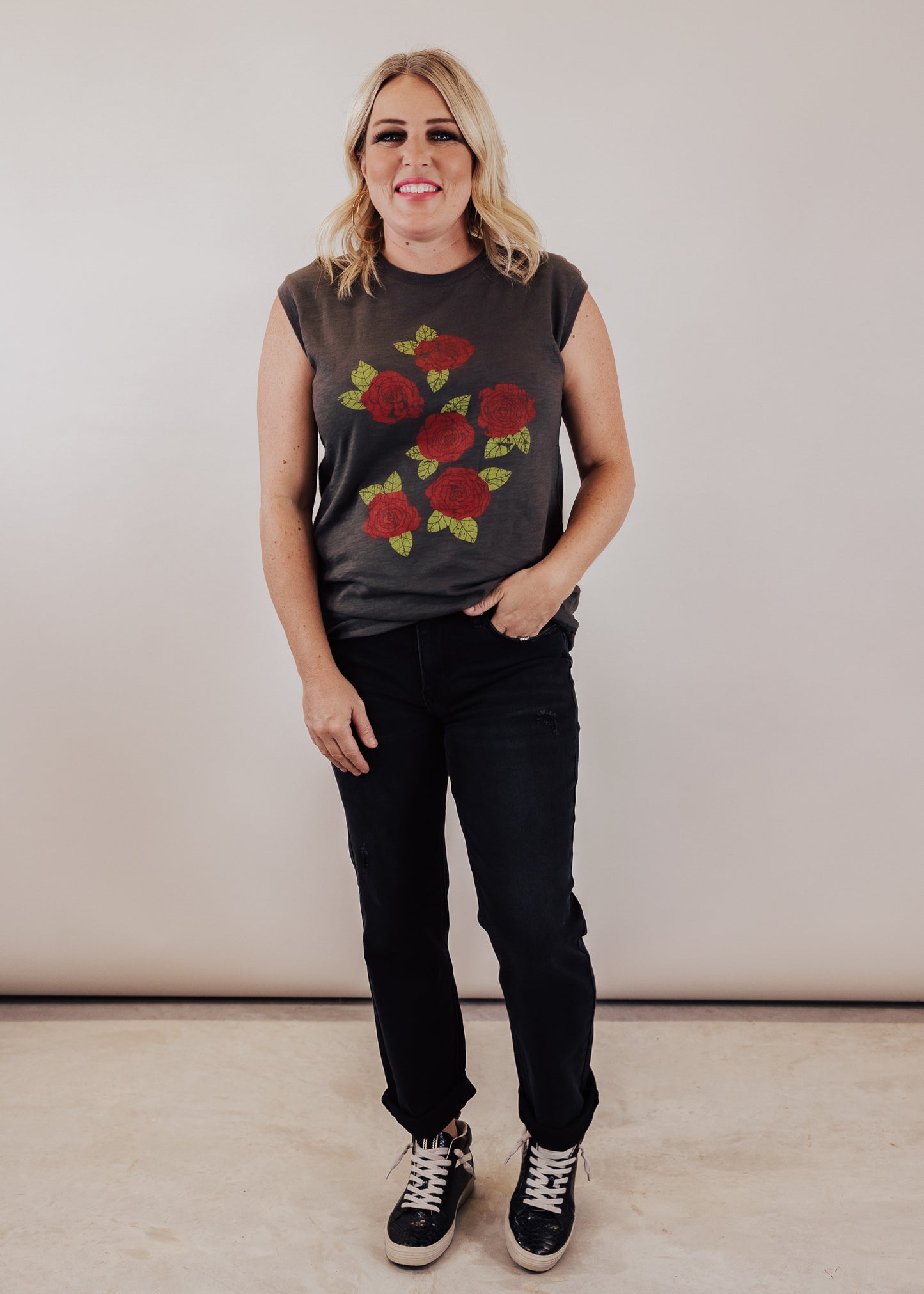 Rose Tank (S-XL) *CHARCOAL