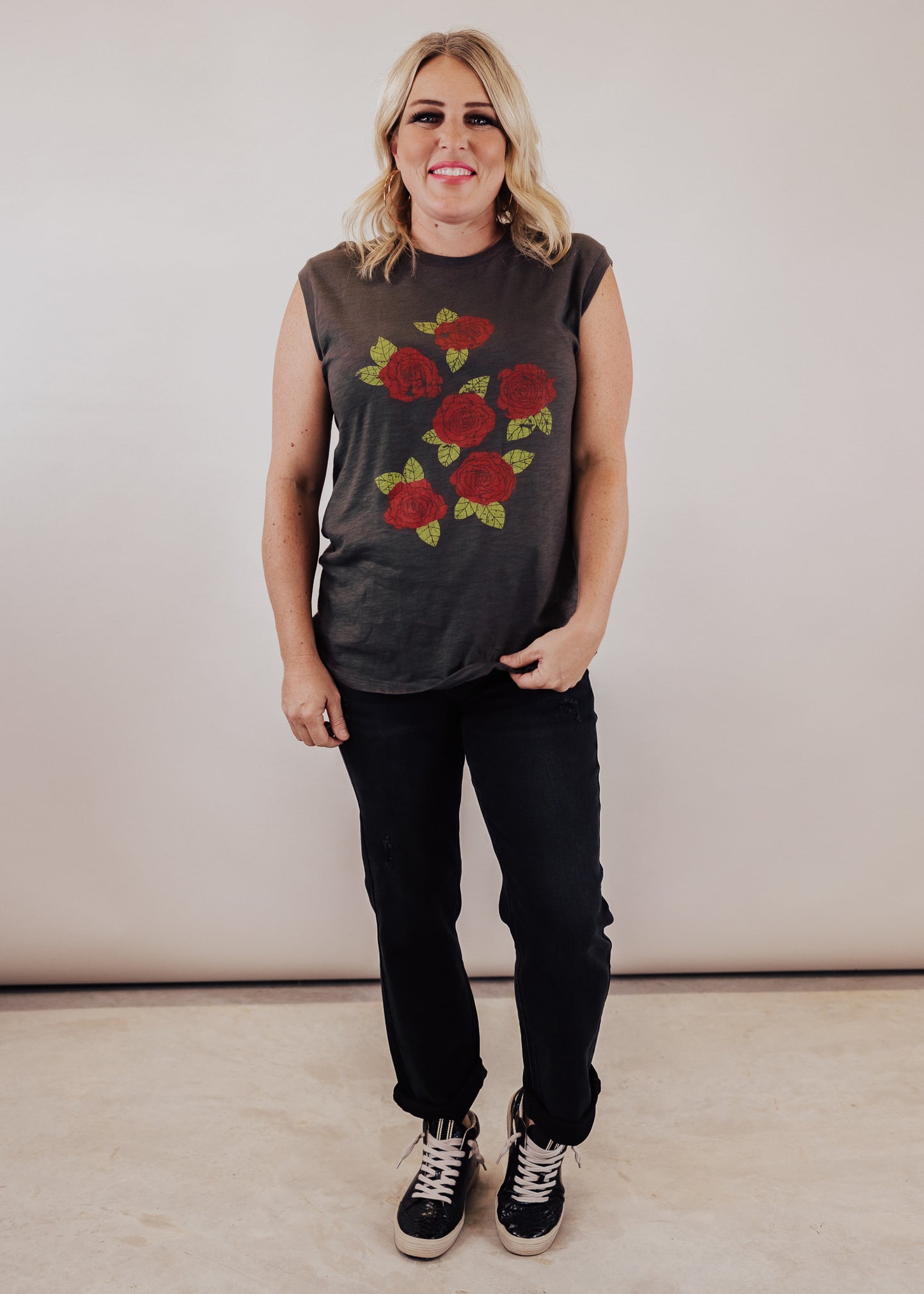 Rose Tank (S-XL) *CHARCOAL