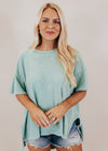 Janet Boxy Mineral Top (CAN FIT XL) *SEAFOAM