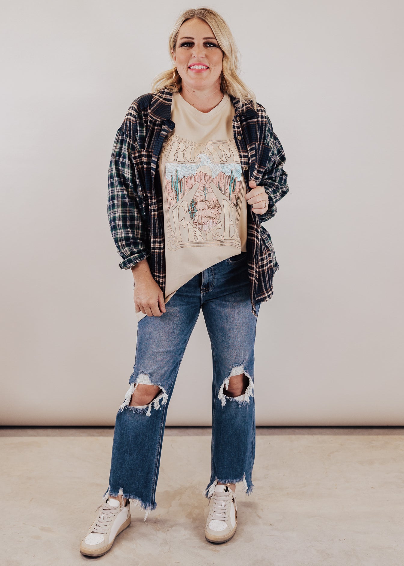 #91 Oversized Roam Free Top (CAN FIT XL) *TAN