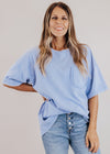 Kelly Oversized Top (CAN FIT XL) *PERIWINKLE