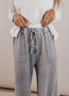 Wide Leg Joggers (S-3X) *FADED TEAL