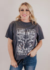 #95 Bleached Long Live Rock N Roll Top *CHARCOAL