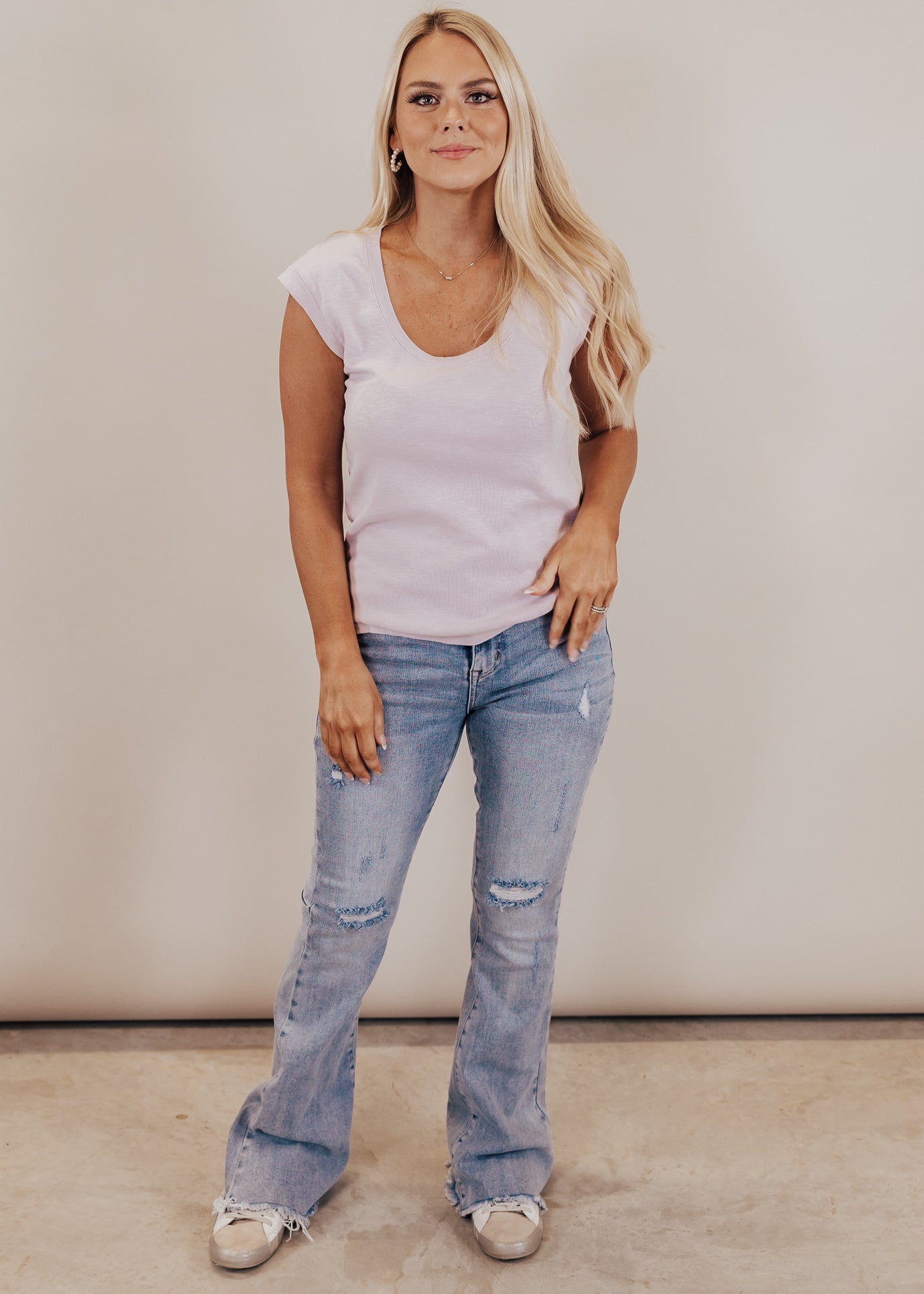 Iris Sleeveless Slub Top