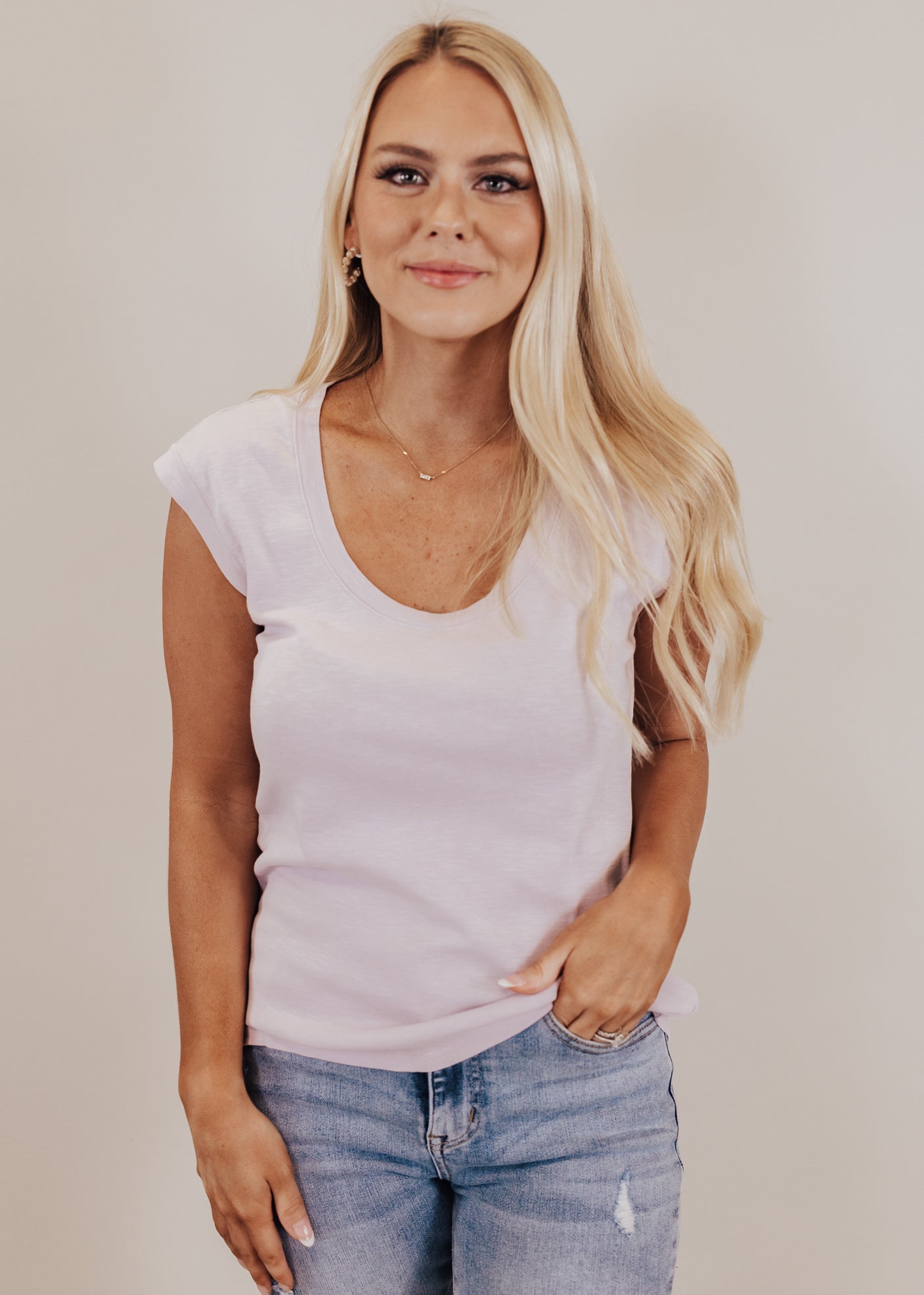 Iris Sleeveless Slub Top