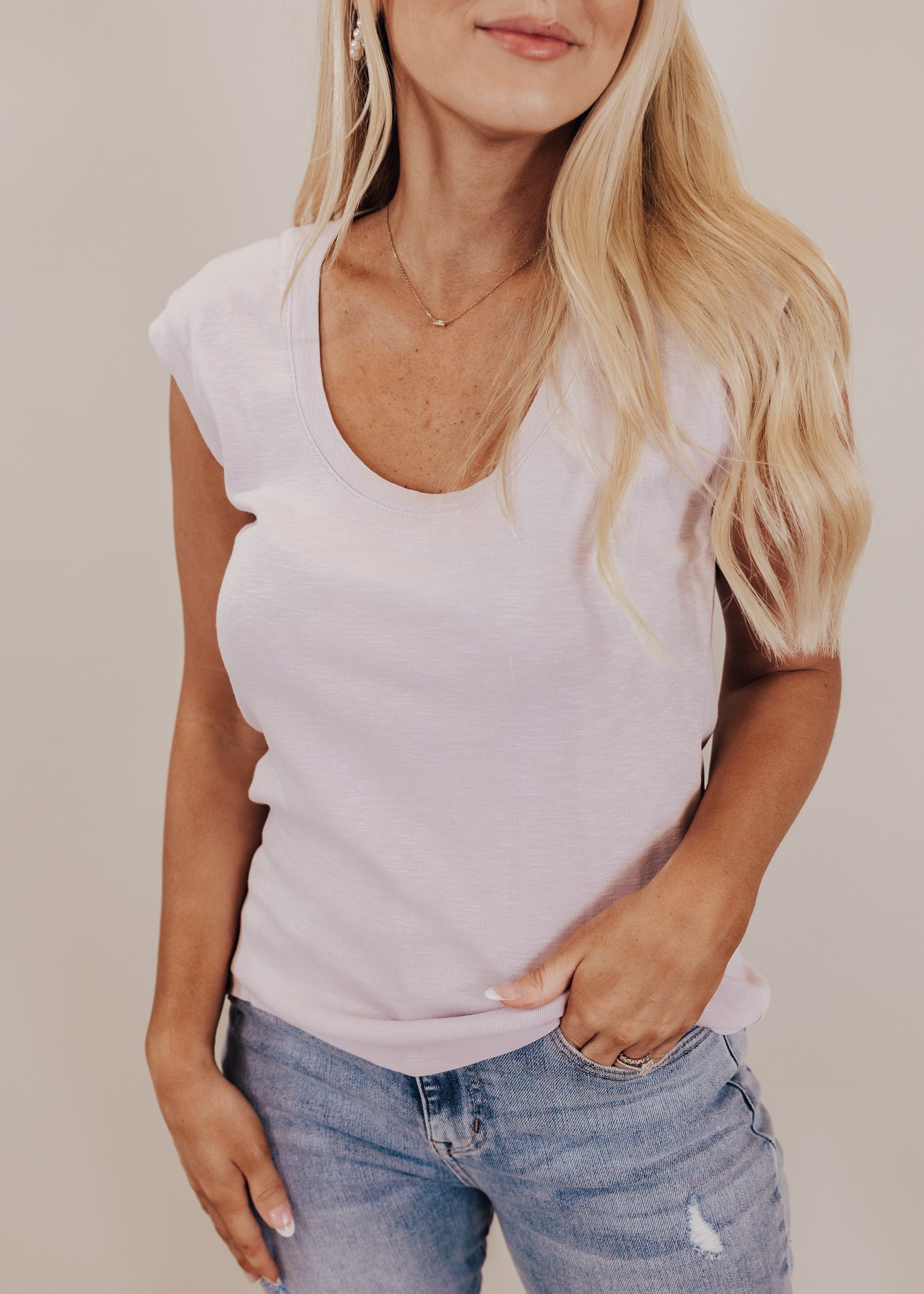 Iris Sleeveless Slub Top