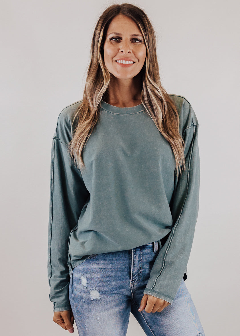 Ava Top (CAN FIT XL) *MINERAL JUNIPER GREEN