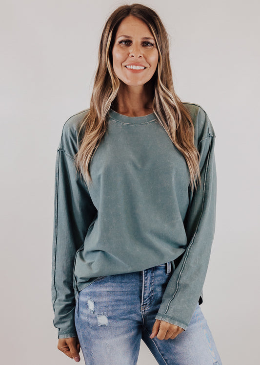 Ava Top (CAN FIT XL) *MINERAL JUNIPER GREEN