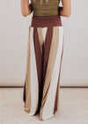 Wide Leg Patch Work Pants *BROWN/OLIVE/CREAM