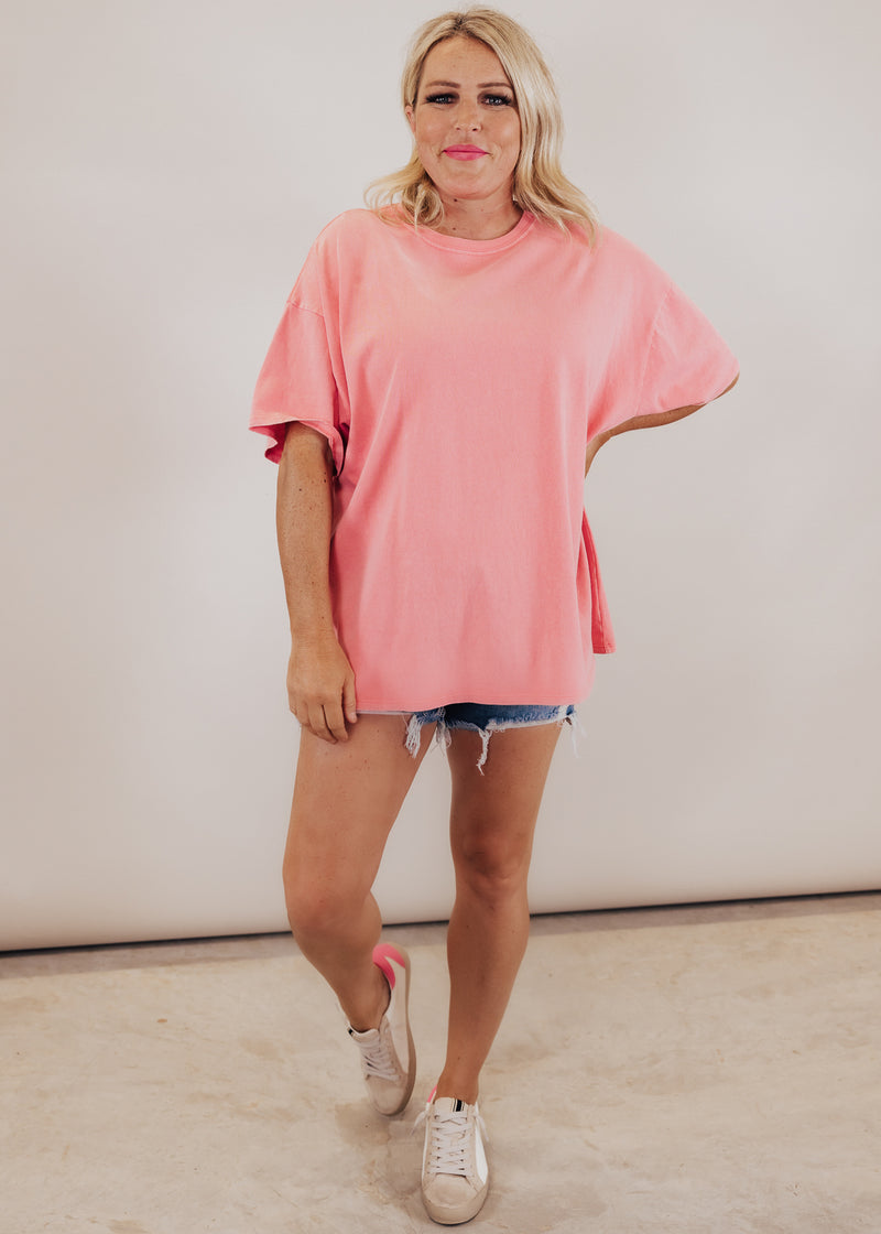 Oversized Charlie Top *CORAL